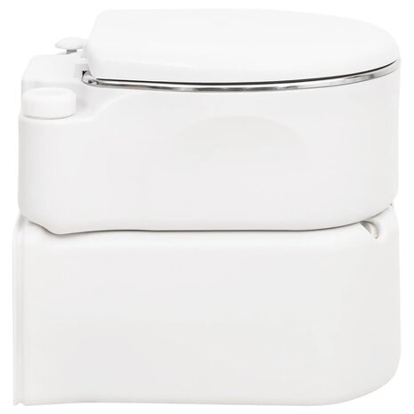 Campingtoilet geïntegreerd 24+17 L HDPE en staal wit