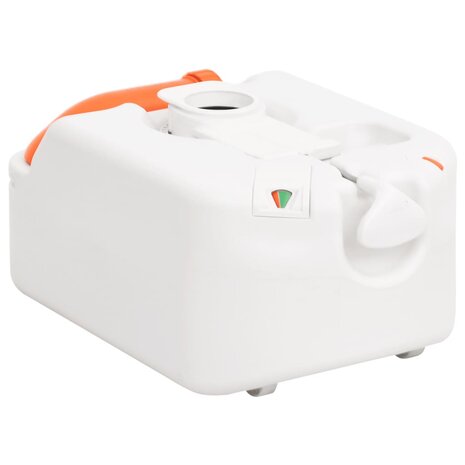 Campingtoilet geïntegreerd 24+17 L HDPE en staal wit