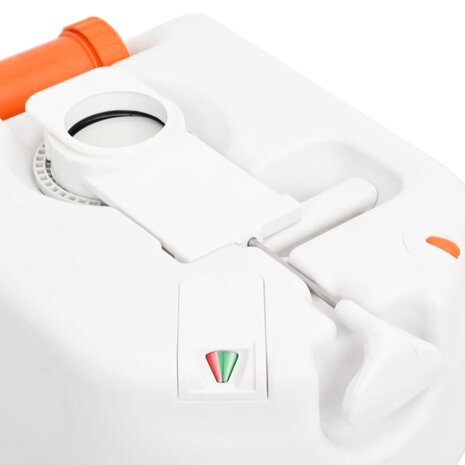 Campingtoilet geïntegreerd 24+17 L HDPE en staal wit