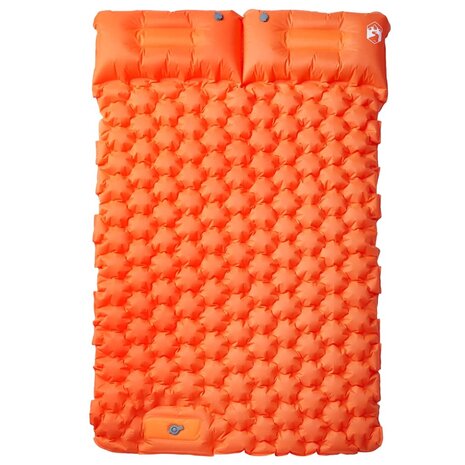 Kampeermatras met kussens zelfopblazend 2-persoons oranje