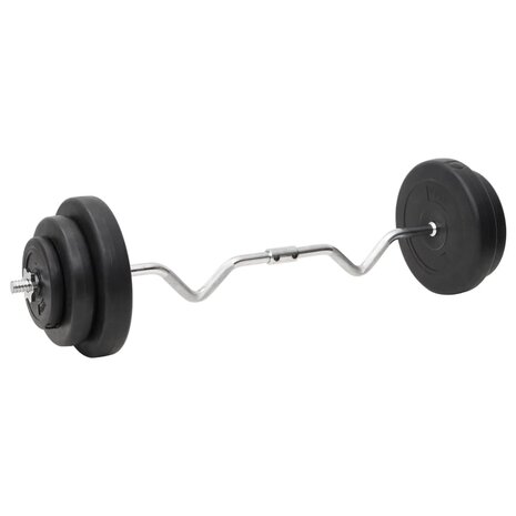 Halterset met gewichten curl 60 kg