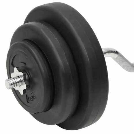 Halterset met gewichten curl 60 kg