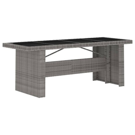 11-delige Tuinset met kussens poly rattan grijs
