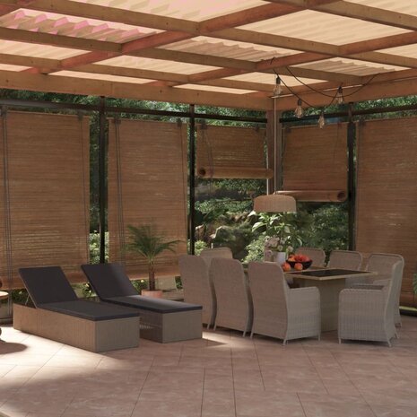 11-delige Tuinset poly rattan bruin
