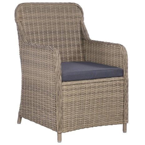 11-delige Tuinset poly rattan bruin