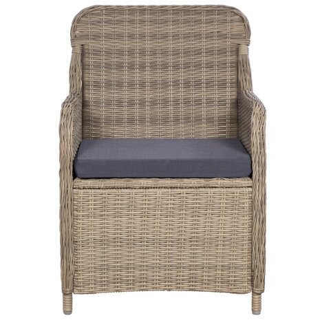 11-delige Tuinset poly rattan bruin