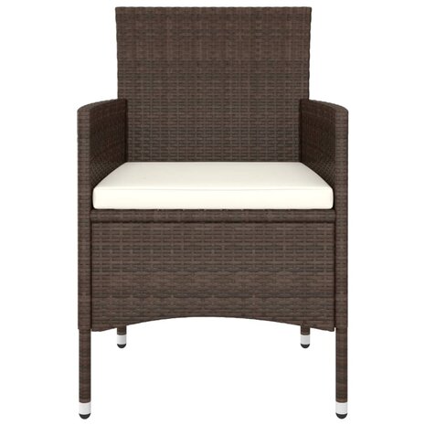 5-delige Loungeset poly rattan bruin