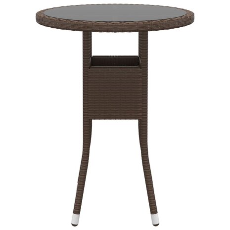 5-delige Loungeset poly rattan bruin