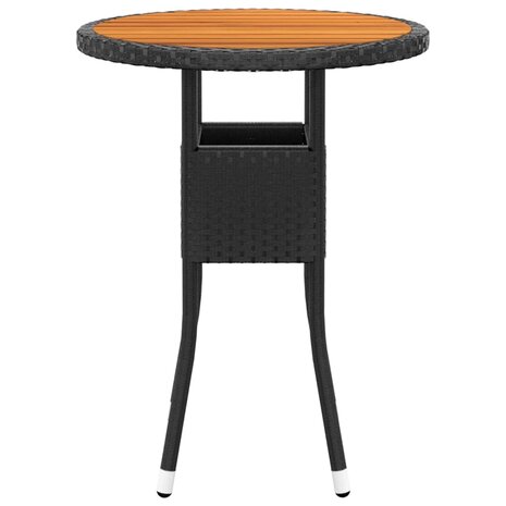 5-delige Loungeset poly rattan zwart