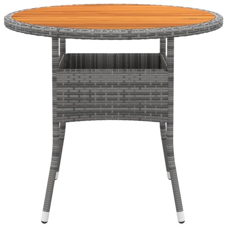 3-delige Tuinset poly rattan grijs