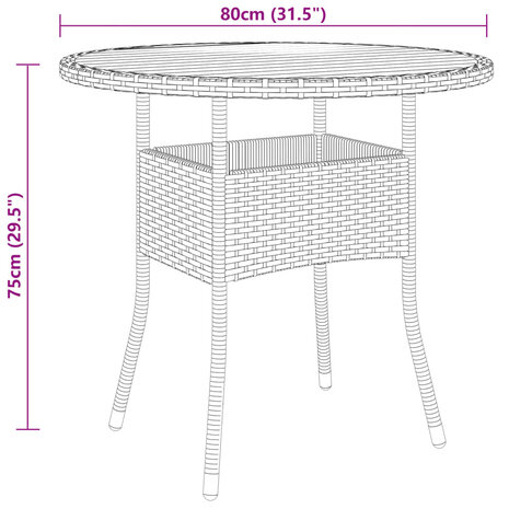 3-delige Tuinset poly rattan grijs