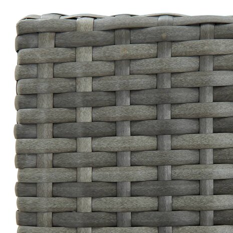 3-delige Tuinbarset met kussens poly rattan grijs