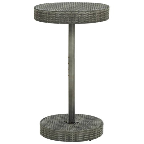 3-delige Tuinbarset met kussens poly rattan grijs