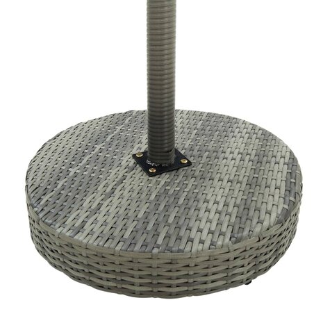 3-delige Tuinbarset met kussens poly rattan grijs