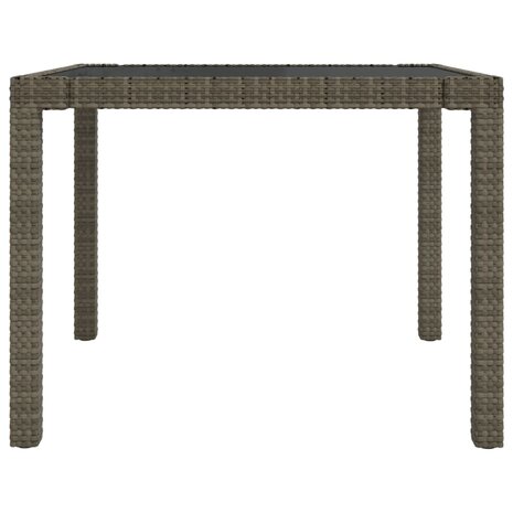 3-delige Tuinset met kussens poly rattan grijs