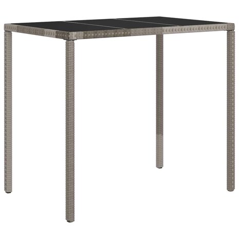 6-delige Loungeset met kussens poly rattan grijs