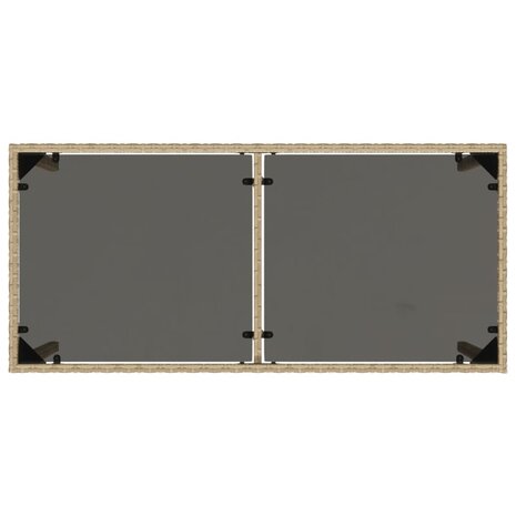 5-delige Tuinset met kussens poly rattan beige
