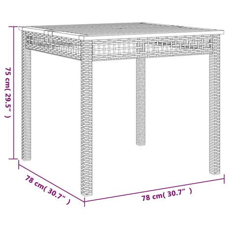 3-delige Tuinset met kussens poly rattan beige