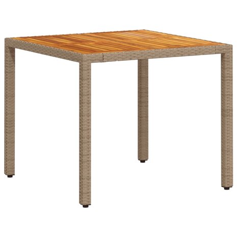 3-delige Tuinset met kussens poly rattan en acaciahout beige