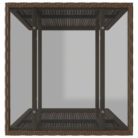 3-delige Bistroset met kussens poly rattan bruin