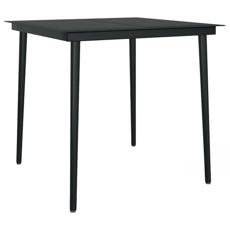 3-delige Tuinset poly rattan glas bruin