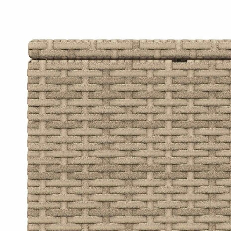 Ligbed met zwevend kussen poly rattan beige