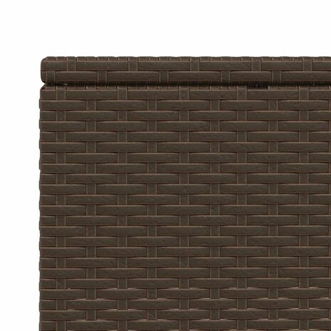 Ligbed met zwevend kussen poly rattan bruin