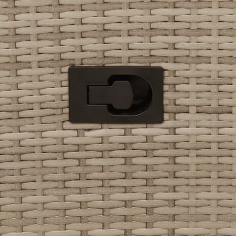 Tuinbank 2-zits verstelbaar met tafel poly rattan beige