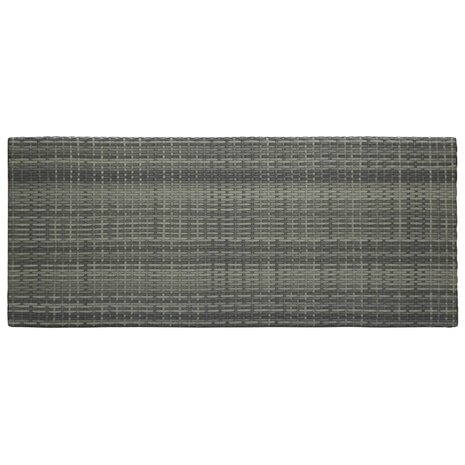 7-delige Tuinbarset met kussens poly rattan grijs