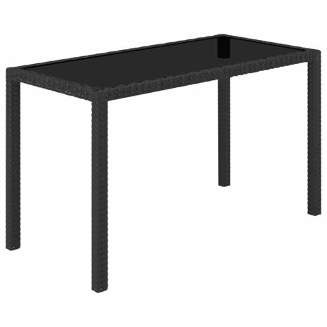 5-delige Tuinset met kussens poly rattan zwart