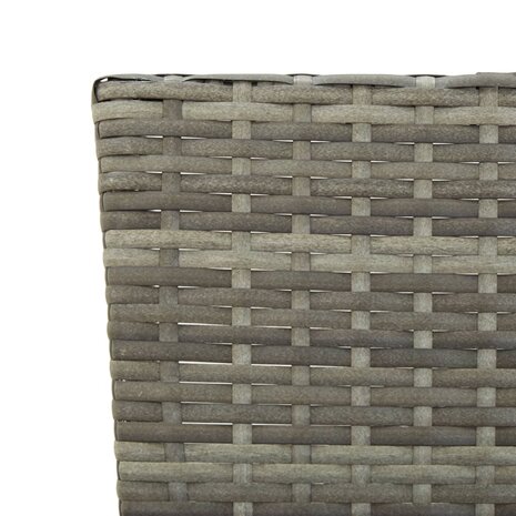 Tuinbankje met kussens 176 cm poly rattan grijs