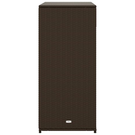Tuinkast 105x55x113 cm poly rattan bruin
