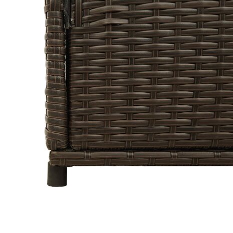 Tuinkast 105x55x113 cm poly rattan bruin