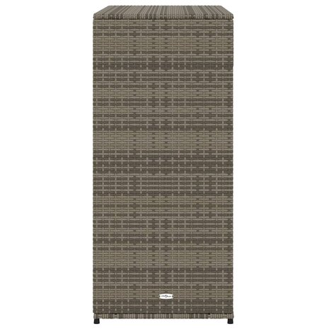 Tuinkast 105x55x113 cm poly rattan grijs