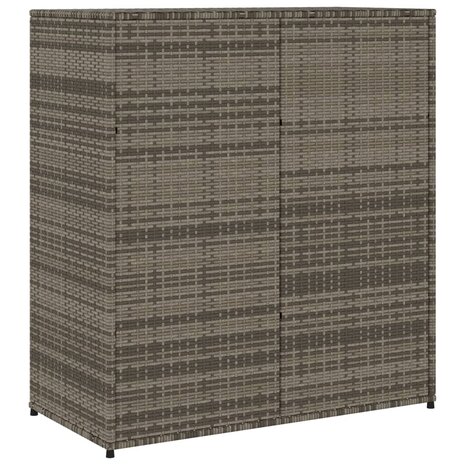 Tuinkast 105x55x113 cm poly rattan grijs
