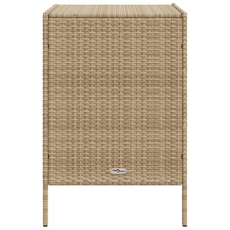 Tuinkast 55x59x80 cm poly rattan beige