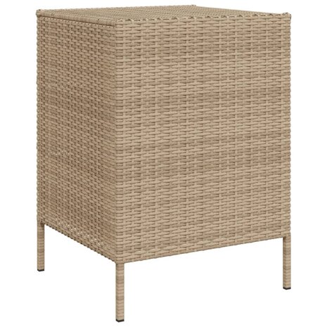 Tuinkast 55x59x80 cm poly rattan beige