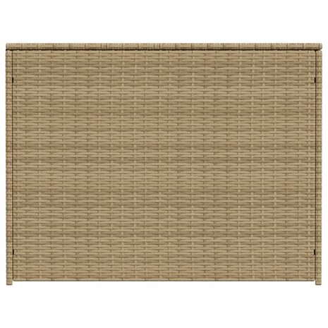 Tuinbox met wielen 984 L poly rattan gemengd beige