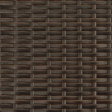 Tuinbank 2-zits met parasol en voetenbanken poly rattan bruin