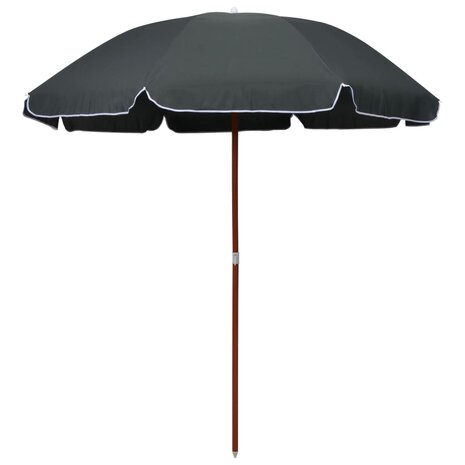 Parasol met stalen paal 240 cm antracietkleurig