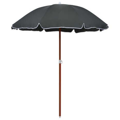 Parasol met stalen paal 180 cm antracietkleurig