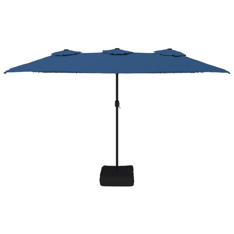 Parasol dubbel dak 449x245 cm azuurblauw