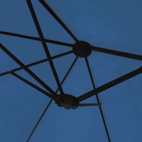Parasol dubbel dak 449x245 cm azuurblauw