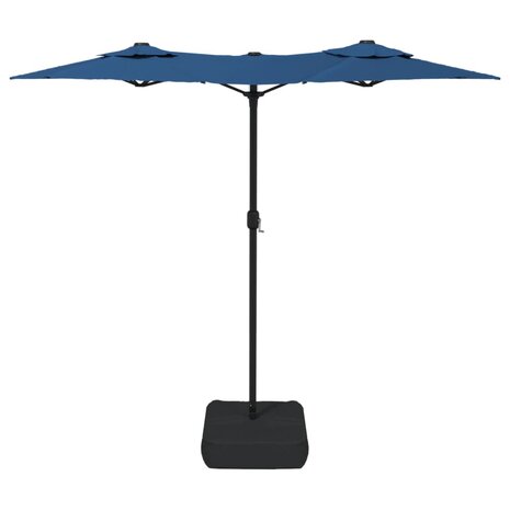 Parasol dubbel dak 316x240 cm azuurblauw