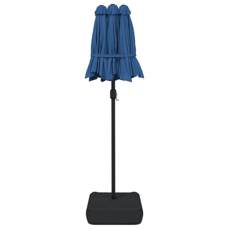Parasol dubbel dak 316x240 cm azuurblauw