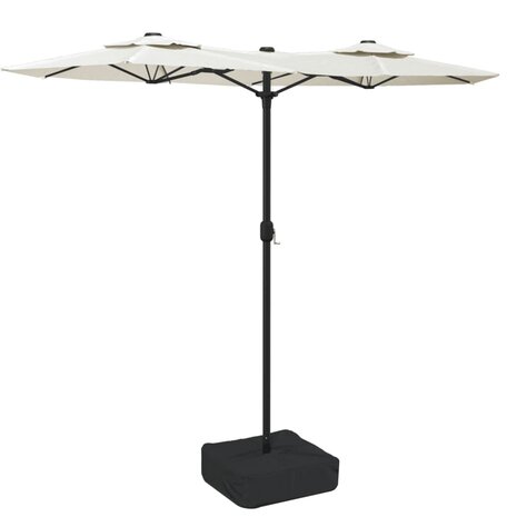 Parasol dubbel dak 316x240 cm zandwit