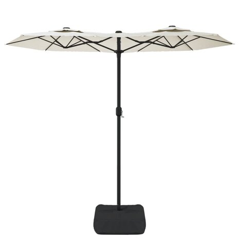 Parasol dubbel dak 316x240 cm zandwit