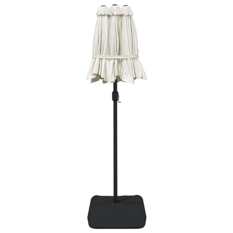 Parasol dubbel dak 316x240 cm zandwit
