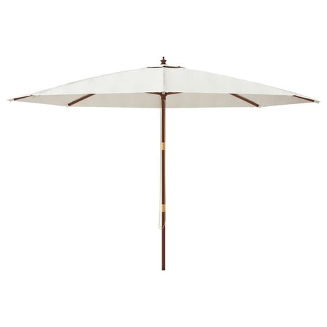 Parasol met houten paal 400x273 cm zandkleurig