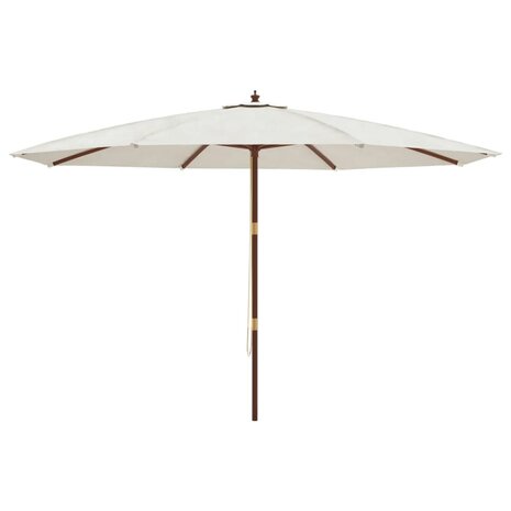 Parasol met houten paal 400x273 cm zandkleurig
